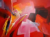 Dream Canvas Paintings - Sea Dream in Red IV